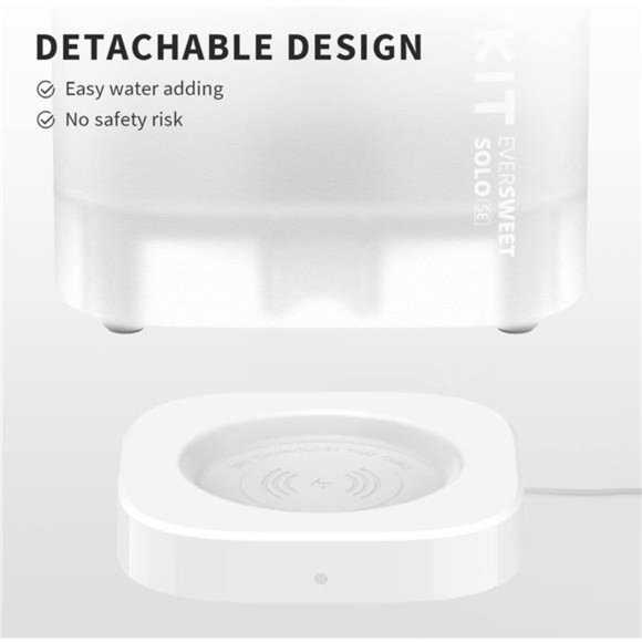 Cat Water Fountain with Wireless Pump,Ultra Quiet 65oz/1.85L Pet Water Fountain - Picture 4 of 6